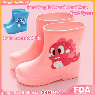 Cartoon Rain Boots for Kids Weather Protection Shoes Rainy Shoes Kids Rainboots Toddler Rubber Shoes