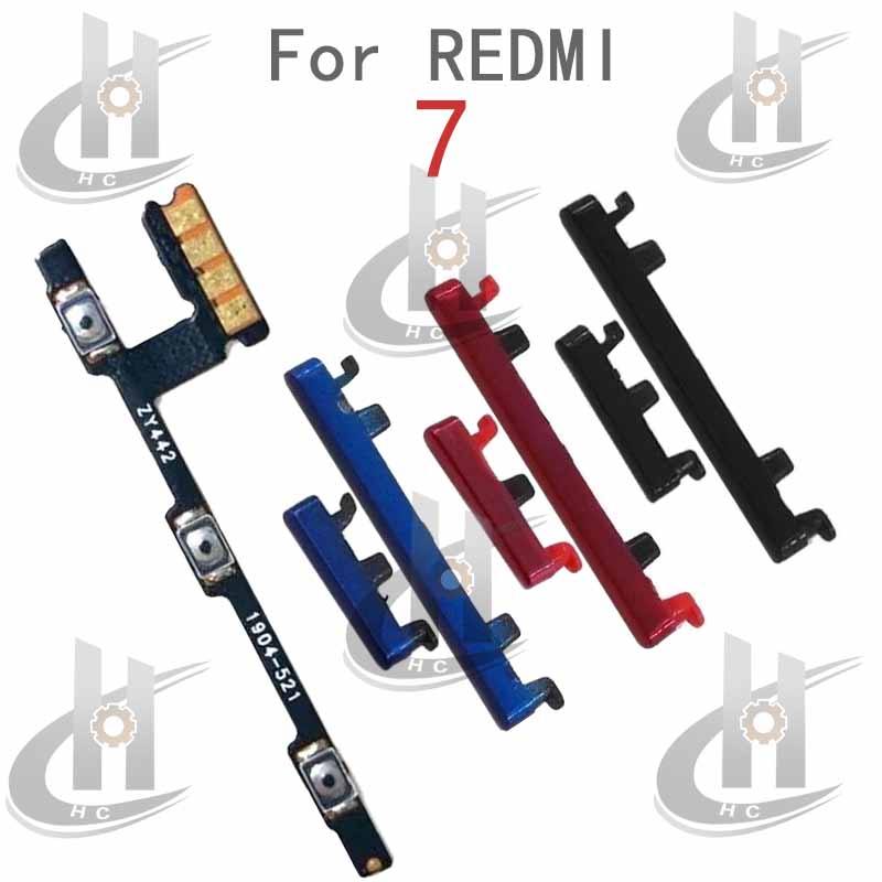 สําหรับปุ่มพลังงาน Xiaomi Redmi 7 ปุ่มสายเคเบิล Flex ปุ่มเปิดขึ้นและลงด้านข้างส่วนทดแทน