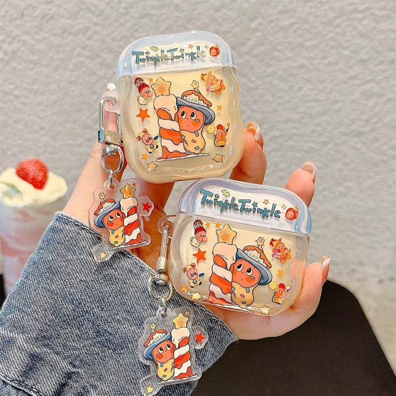 Candles Twinkle AirPods 4/3/2/1 ซิลิโคนป้องกันการตกฝาครอบป้องกัน AirPodsPro3 เคสหูฟัง