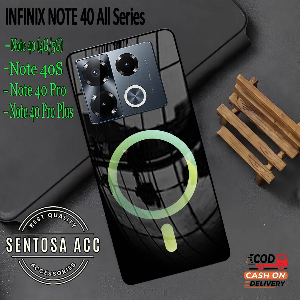 Softcase Glass Kaca INFINIX Note 40 (4G/5G) - Note 40S - Note 40 Pro - Note 40 Pro Plus - [ S46 ].