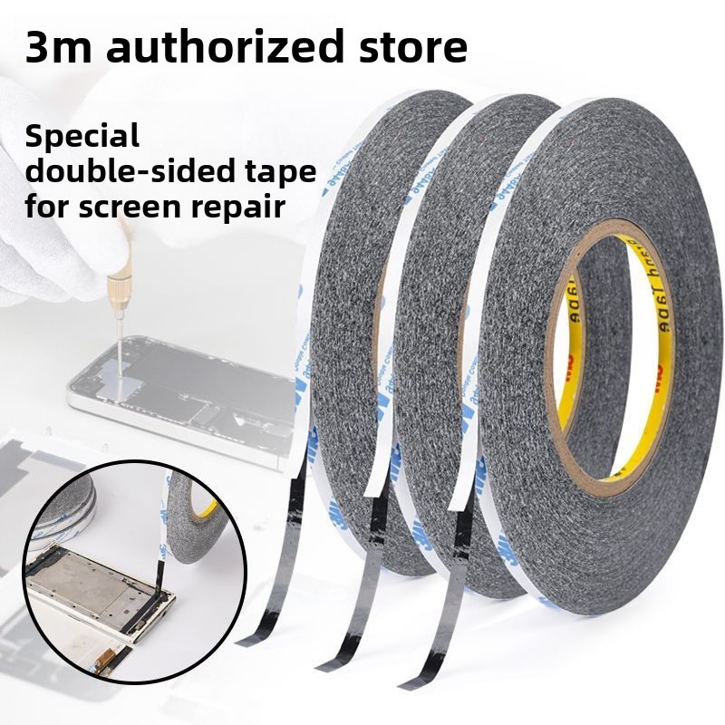 กว้าง 20 มม.-50 มม. 3M9448AB สีดําเทปสองด้านที่แข็งแกร่งบางเฉียบกันน้ําและทนอุณหภูมิสูงซ่อมโทรศัพท์ม