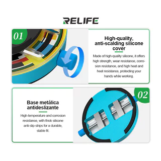 เครื่องมือซ่อมมือถือ RELIFE RL-601Q ขอบแคลมป์เมนบอร์ด จิ๊กแก้วนิรภัย ทนความร้อน 500°C กันไฟฟ้าสถิต กันสนิม