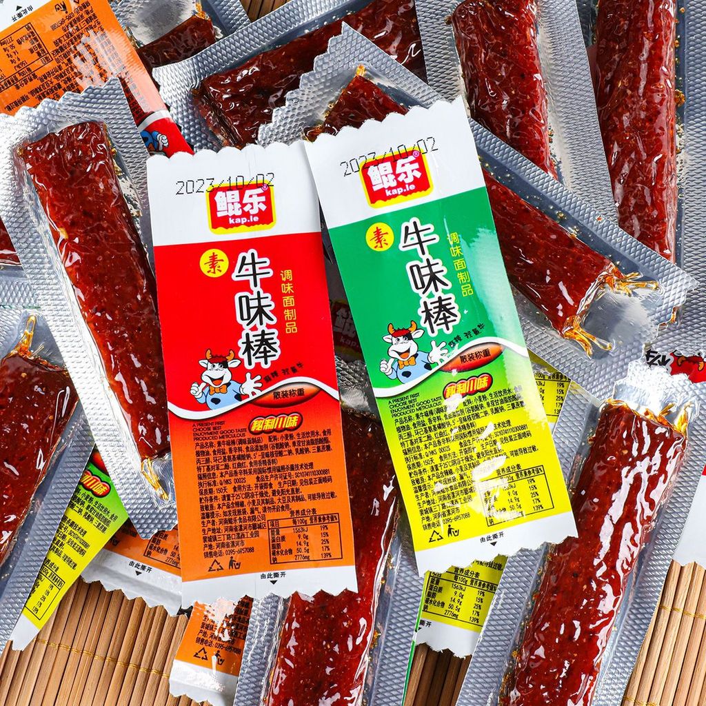 牛味棒牛板筋辣条一根筋散装辣条回忆零食臭干子辣味Beef Flavor Stick Beef Tendon Spicy Sticks Bulk Spicy Sticks20251021