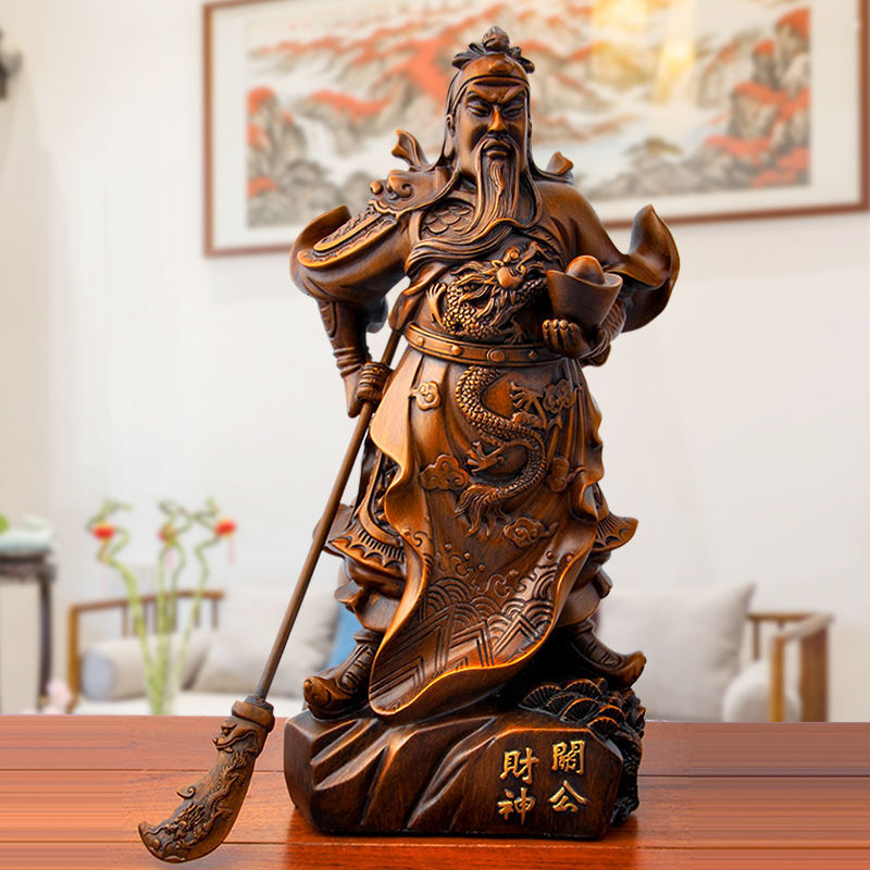 เทพเจ้าแห่งโชคลาภ Guan Gong Guan Yu Wu Guan Erye ห้องนั่งเล่นสํานักงานตกแต่งบ้านตกแต่งบูชาพระพุทธรูป