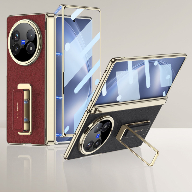 ในสต็อกใหม่สําหรับ VIVO X Fold5 Casing Fold5 Precision Hole บานพับแม่เหล็กขาตั้งหมุนได้เคสโทรศัพท์