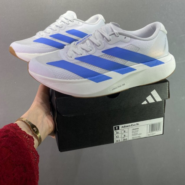 รองเท้าวิ่ง Adizero EVO SL ทั้งชายและหญิงพร้อมแผ่นคาร์บอน (JS4454)