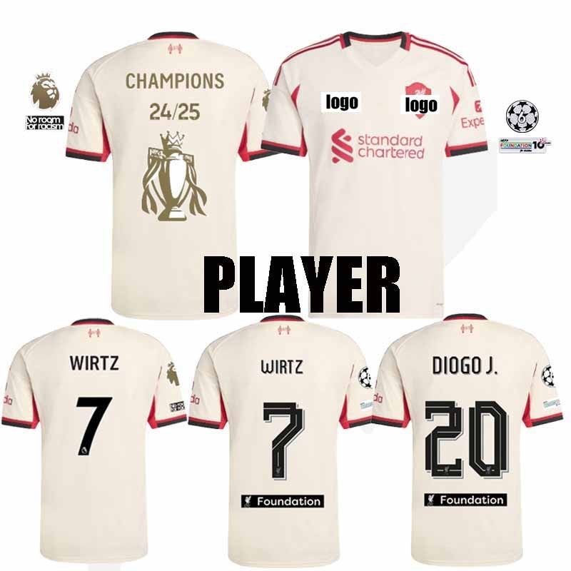 25 26LFC เครื่องเล่นเยือนออก WIRTZ M.LALAH เสื้อฟุตบอล