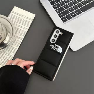 SAMSUNG เคสแจ็คเก็ตขนดาวน์ลาย North Face สําหรับ Galaxy Z Fold7/Fold6/Fold5/4/Flip7/Flip6/Flip5/Flip4 ดีไซน์สร้างสรรค์