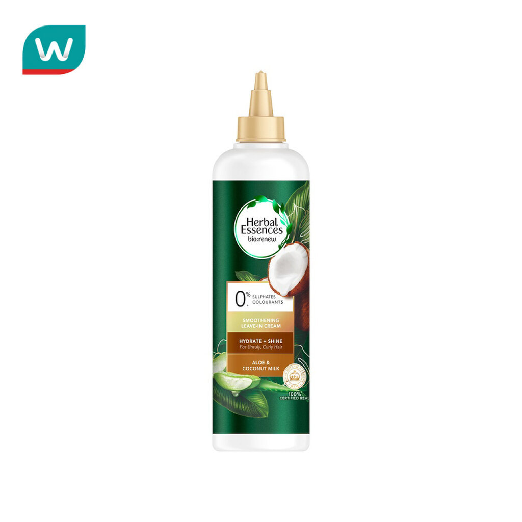 Herbal Essence เฮอร์บัล เอสเซนส์ ทรีทเม้นท์ อโล แอนด์ โคโคนัท มิลค์ สมูทเท็นนิ่ง ลีฟอิน ครีม 270 มล.