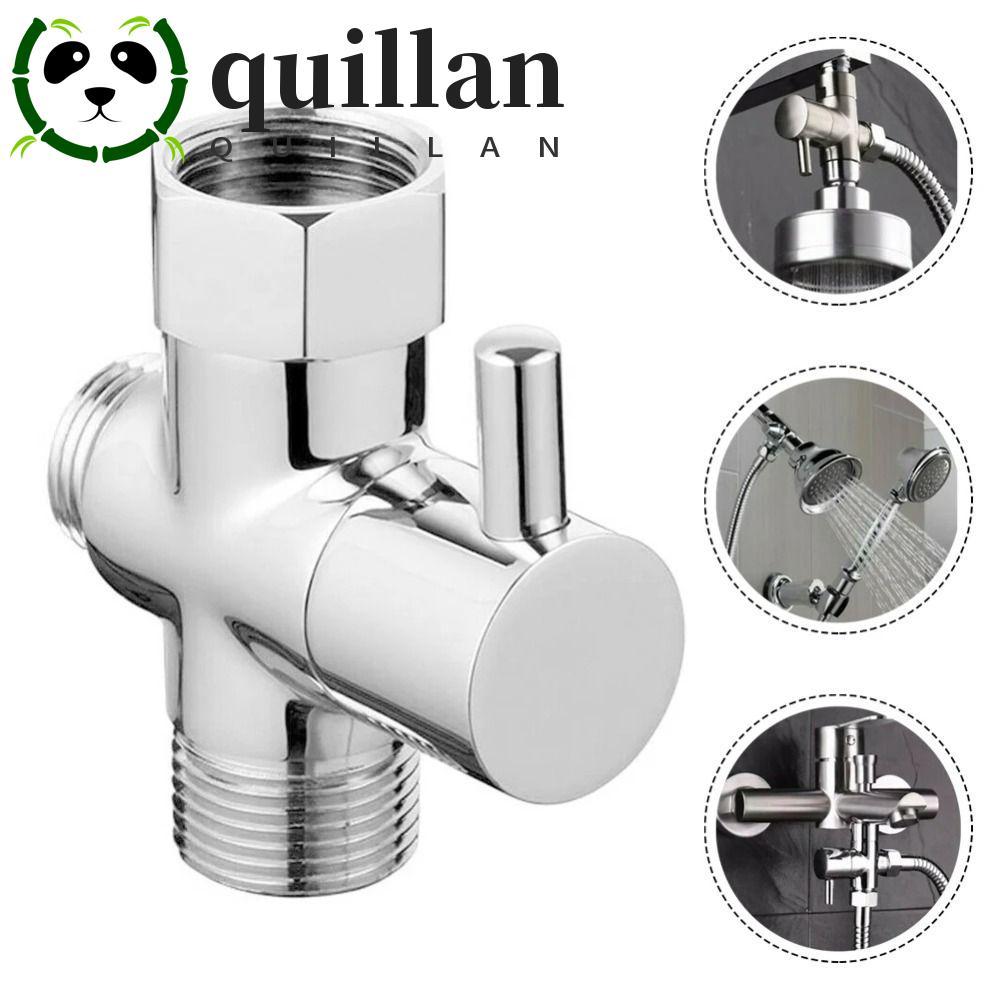 QUILLAN 3 Way Shower Head Divter Valve, T-adapter ทองเหลือง 3 Way Switch Faucet Valve, อุปกรณ์ห้องน้