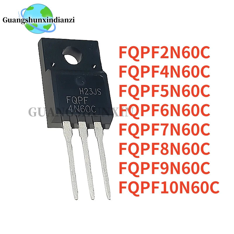 5PCS FQPF2N60C FQPF4N60C FQPF5N60C FQPF6N60C FQPF7N60C FQPF8N60C FQPF9N60C FQPF10N60C FQPF10N60C FQP