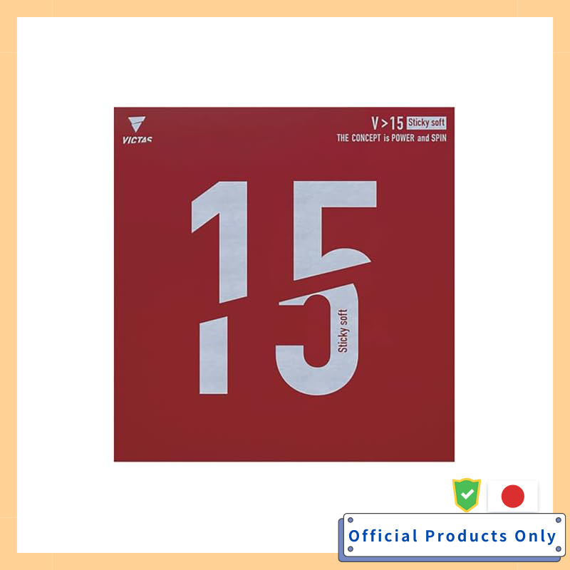 Victas Table Tennis Rubber V>15 Sticky Soft Micro-adhesive High Energy Tension Red MAX 200130
