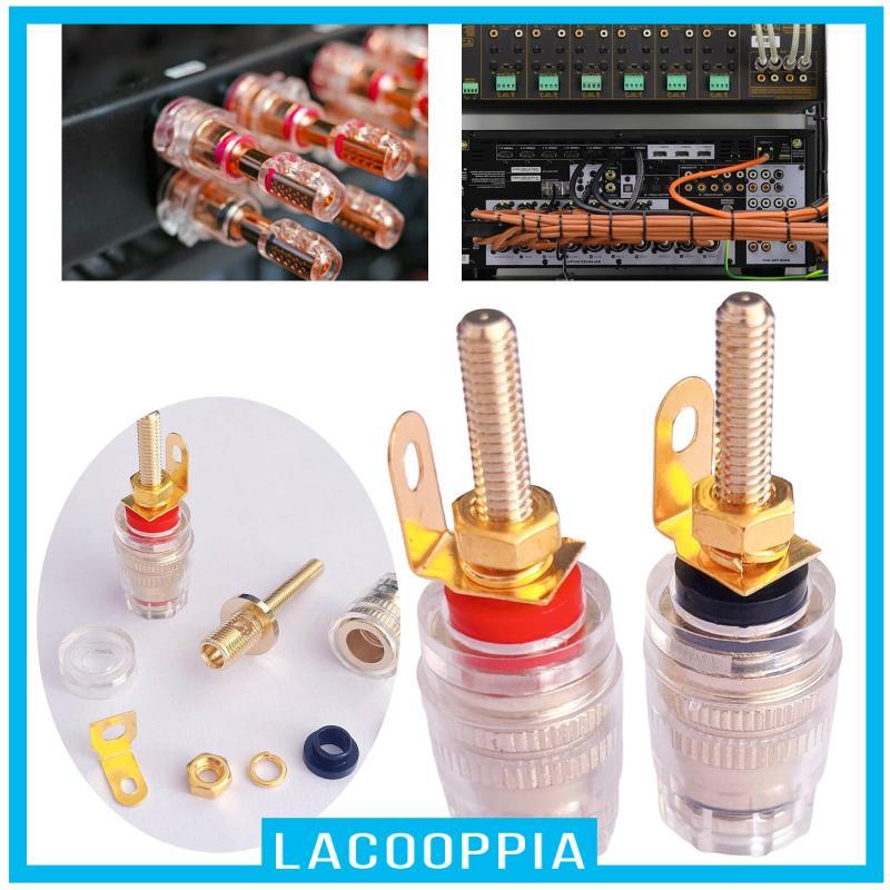 [Lacooppia] 2x Speaker Binding Post 4mm Quick Release Adapter Binding Post Connector