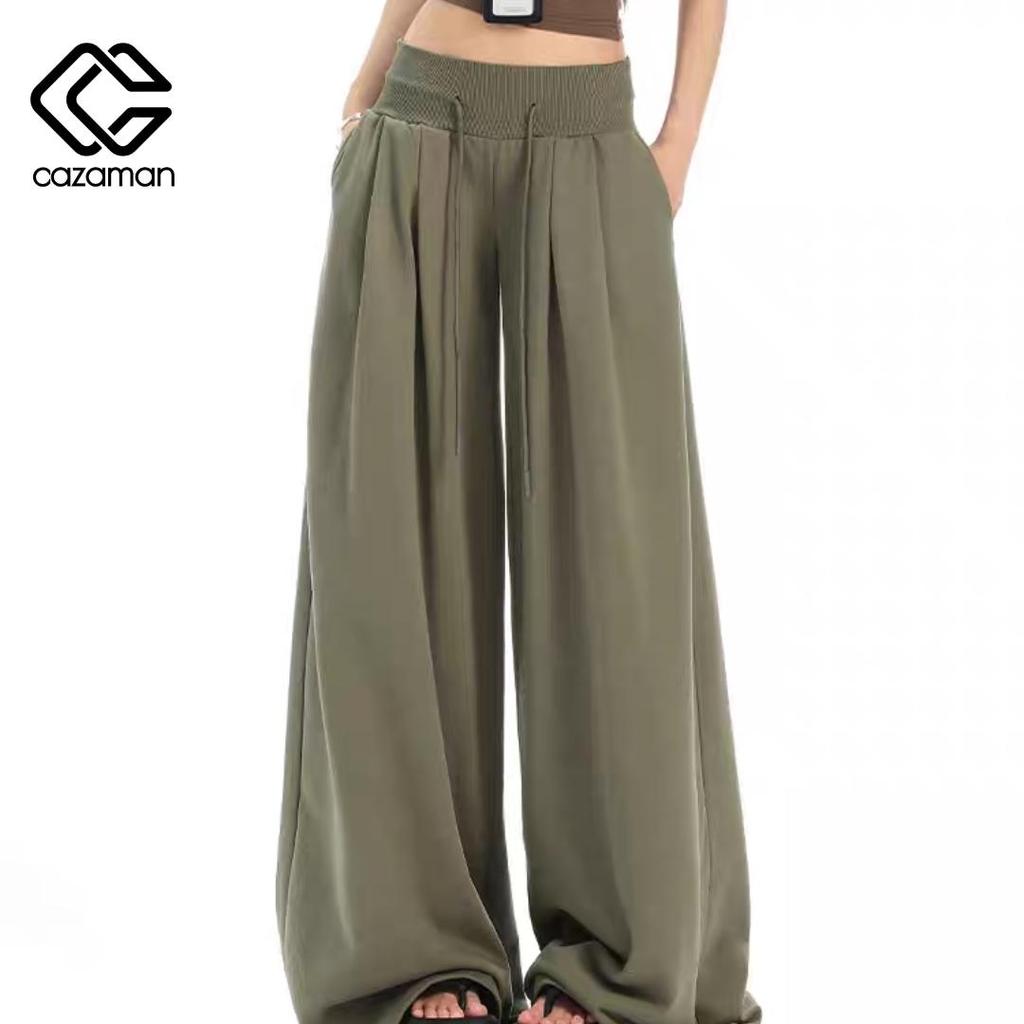 CAZAMAN กางเกงวอร์ม กระเป๋าข้าง กางเกงขายาวเอวต่ำ ทรงกระบอก มีกระเป๋าข้าง ดีไซส์พิเศษ C257059 - รูปที่ 5