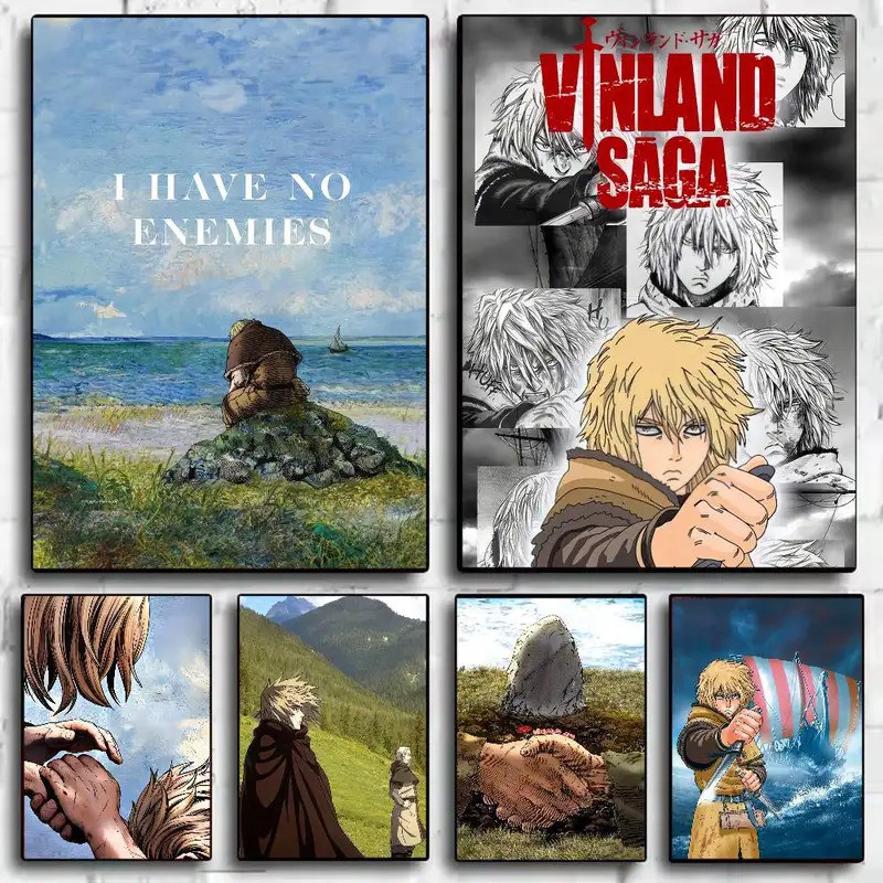 VINLAND อะนิเมะ SAGA โปสเตอร์ HD สำหรับห้องนั่งเล่นและบาร์ สร้างสรรค์บรรยากาศสวยงาม