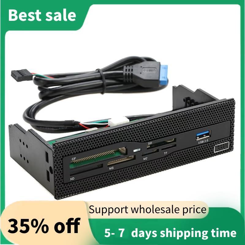 5.25 "ภายใน Multi-Function Dashboard USB 3.0 รองรับ XD MS M2 TF SD Card Reader Multi-Function Dashbo