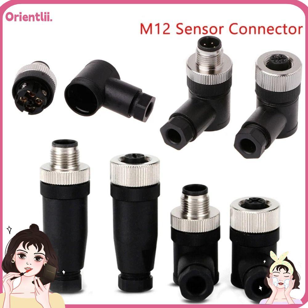 ORIENTTK M12 Sensor Connector, 4 5 8 Pin Sensor Plug M12 Aviation Plug, A Type Sensor Connectors ชาย