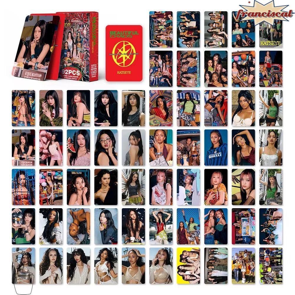 FRANCISCAL 92 ชิ้น/เซ็ต KATSEYE Lomo Photo Cards, BEAUTIFULCHAOS LARA DANA KATSEYE อัลบั้ม LOMO Card