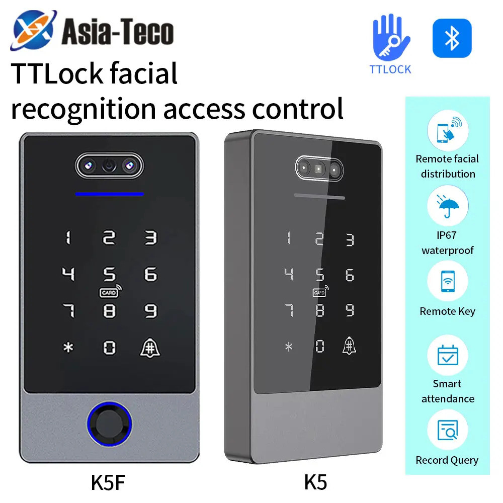 Ttlock Face Recognition สมาร์ทล็อค Controller Facial Access Control ปุ่มกด Biometric ลายนิ้วมือ Ttre