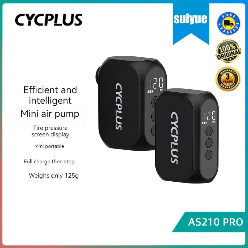 CYCPLUS AS210 PRO Mini Inflator New Portable Electric High Voltage Highway Bicycle Inflator Pump