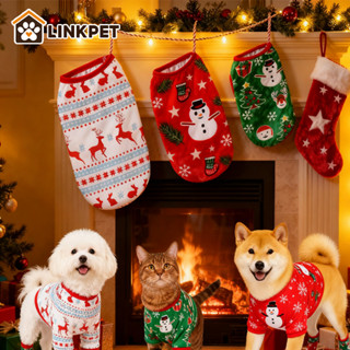 เสื้อสุนัขคริสมาส เสื้อหมา เสื้อเเมว ชุดนอนแมว ลายคริสต์มาส …