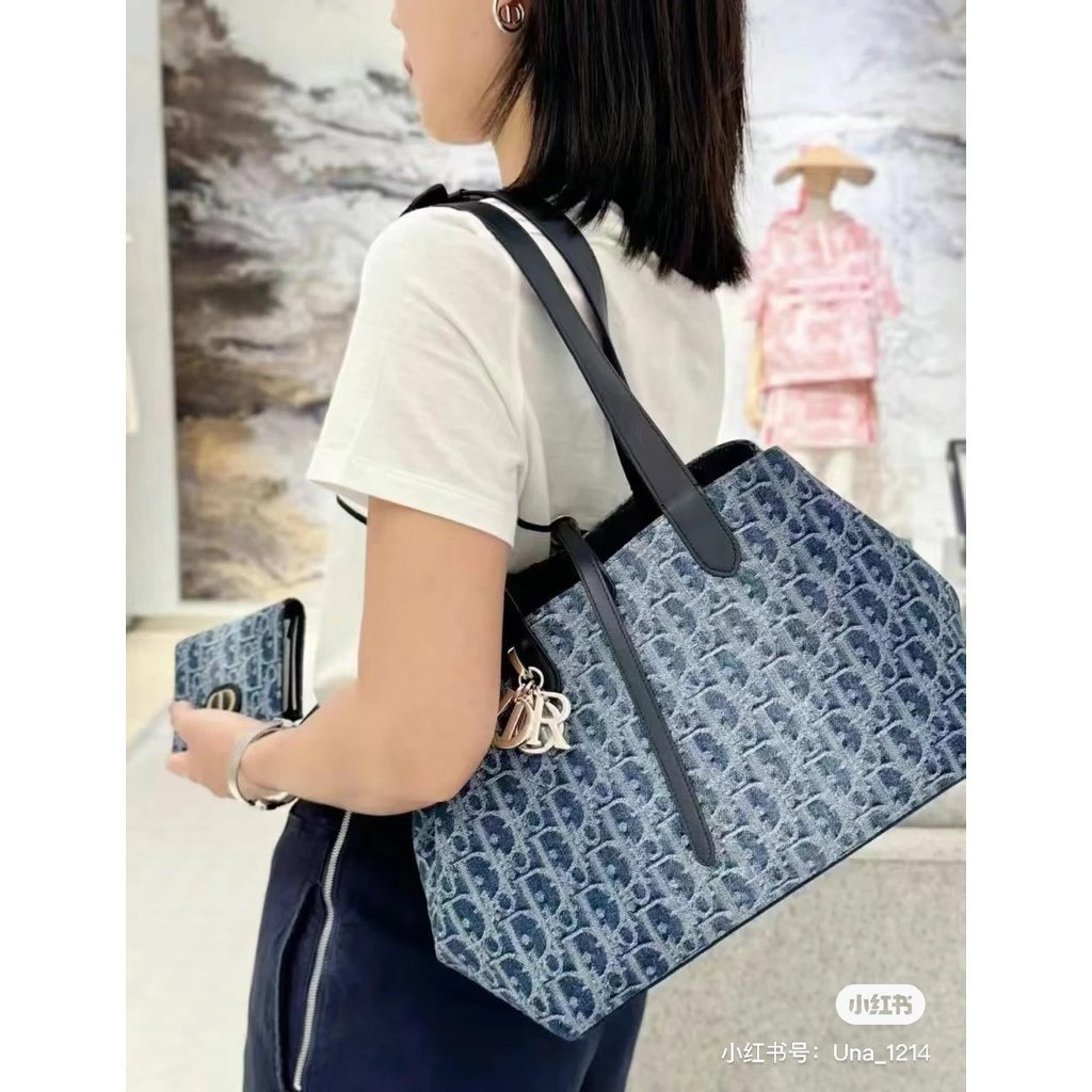 Dior Classic Rattan Plaid Clutch Bag Underarm Bag Tote Bag O4RM