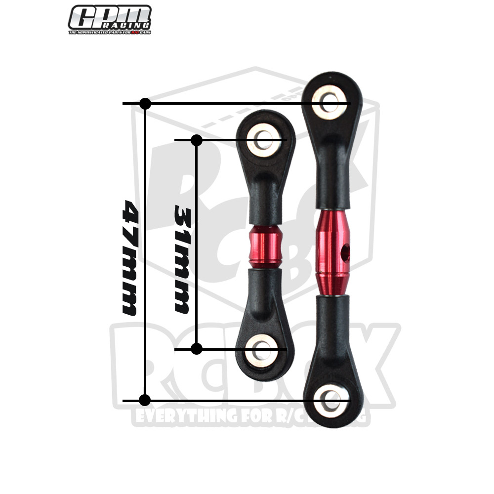 TAMIYA TAMIYA 1/10 TT01 TT01D TT01E อลูมิเนียมอะไหล่อัพเกรด Tie Rod Combination