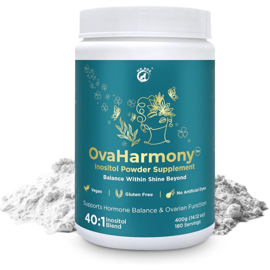 โอวาฮาโรนี่™ Inositol อาหารเสริมผง 40:1 Myo-Inositol & D-Chiro-Inositol Blend รองรับฮอร์โมน Balance 