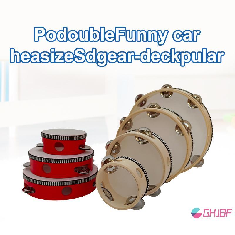 GHJBF] 1 PC ไม้ Tailorambourine 4/6/8/10 นิ้ว Beige Rim โลหะคอเต่าดนตรีการศึกษา Percussion เครื่องมื