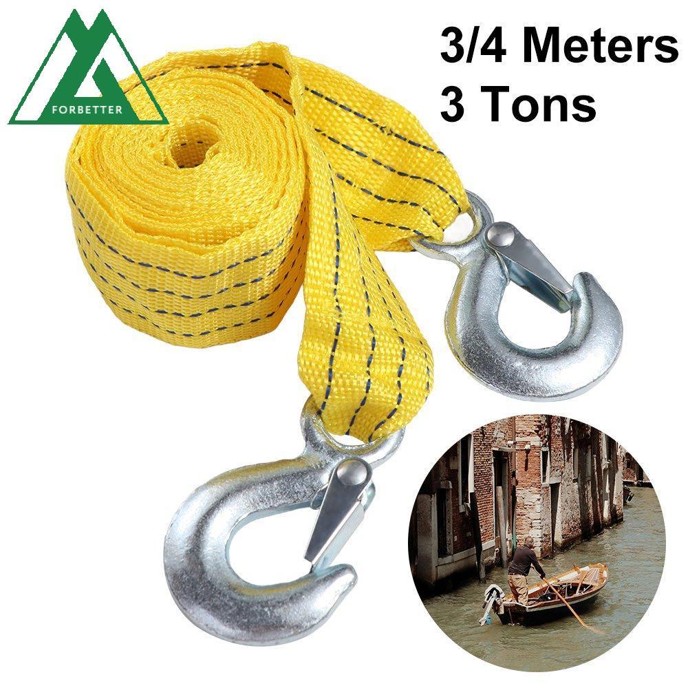 FORBETTER รถพ่วงสาย, 3M 4M 3 ตัน 5 ตันเชือกรถพ่วง, สายลากทนทาน Universal Heavy Duty ฉุกเฉินเหล็กสายล