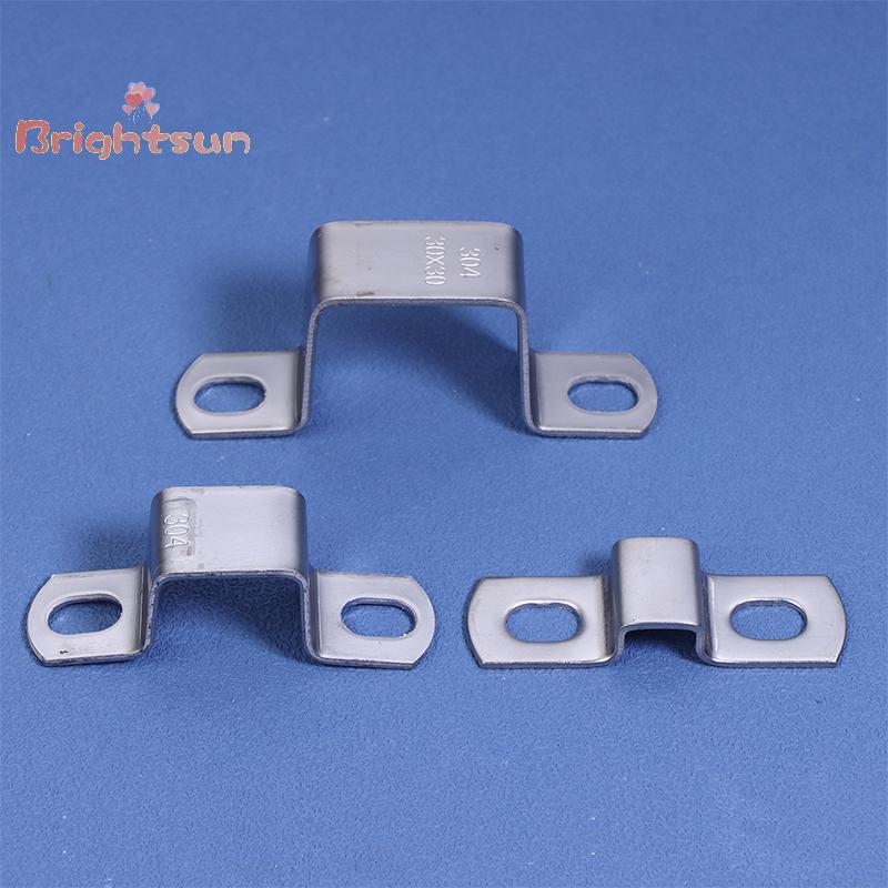 [BT-t] 2 ชิ้น 304 สแตนเลสหนาสี่เหลี่ยม U-Shaped Horseback ท่ออาน Clamp หัวเข็มขัดคอ Hoop 5 ชนิดรุ่นใ