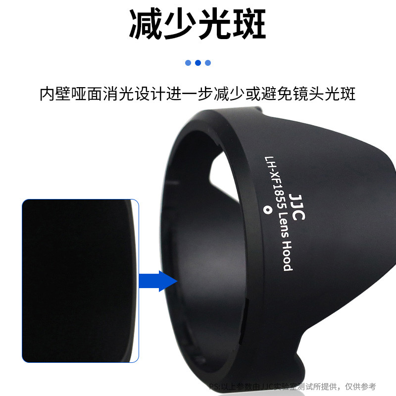 JJC เหมาะสําหรับ Fuji 18-55 Hood XT20 XH1 XA3 XT4 XT10 XT5 XT3 X-T30 XS10 เลนส์ 18-55 มม. XF 14 มม.F