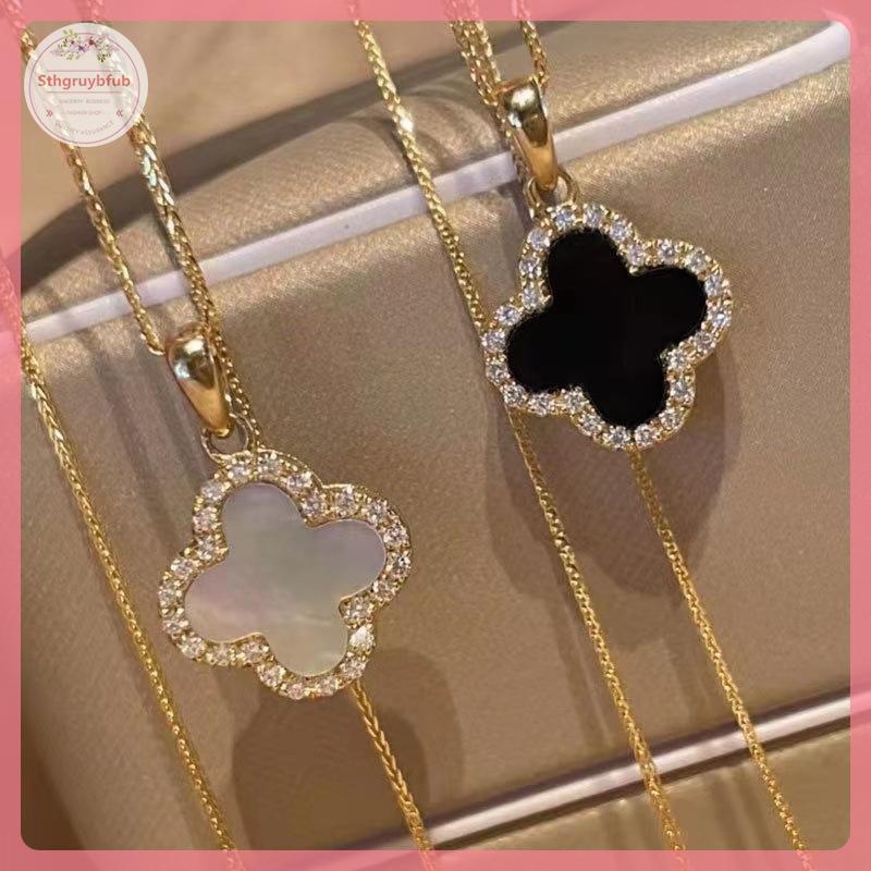 STHB สร้อยคอจี้โคลเวอร์สี่ใบแฟชั่นสําหรับผู้หญิงเครื่องประดับอารมณ์เรียบง่าย VN