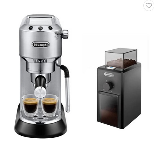 ชุดเครื่องชงกาแฟและเครื่องบดเมล็ดกาแฟ DELONGHI EC885M+KG79