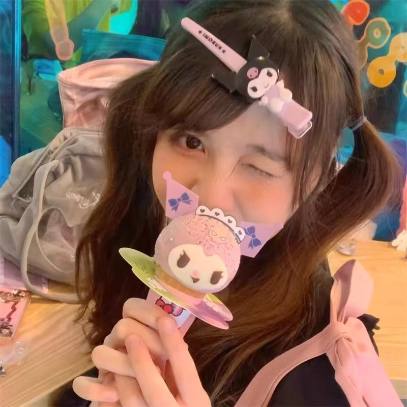 การ์ตูน Sanrio Kitty Cat /Kuromi กิ๊บติดผมปากเป็ดขนาดใหญ่สําหรับผู้หญิง 2024 เครื่องประดับผมหน้าม้าด้านข้างใหม่ - รูปที่ 6