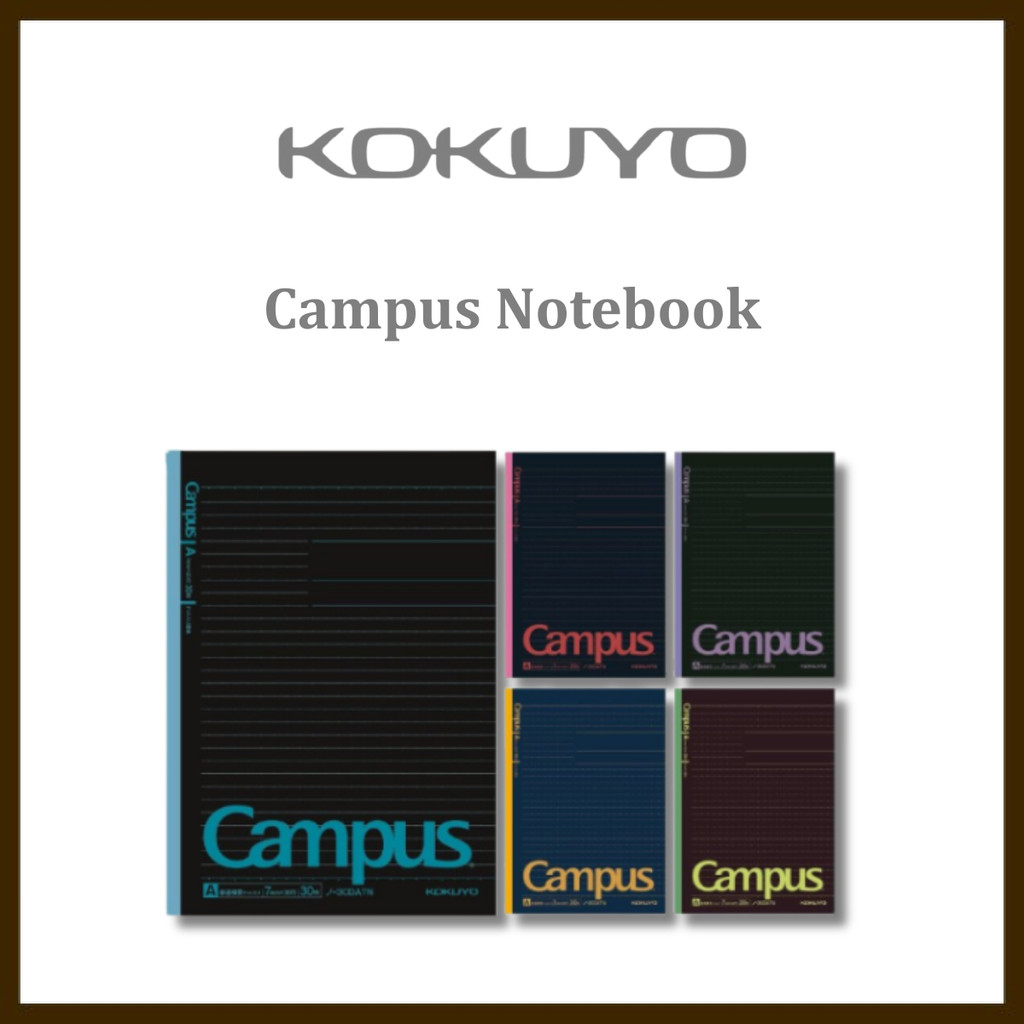Kokuyo Campus Notebook B5 5-pack, Dot Grid, A Format, Black Color, No. 3CDATNX5