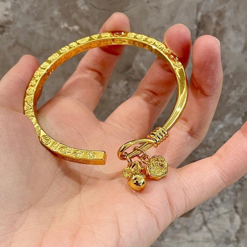 สร้อยข้อมือโลหะผสมดีไซน์โบว์และระฆังสำหรับเด็กผู้หญิง พร้อมเป็นของขวัญวันเกิดน่ารัก