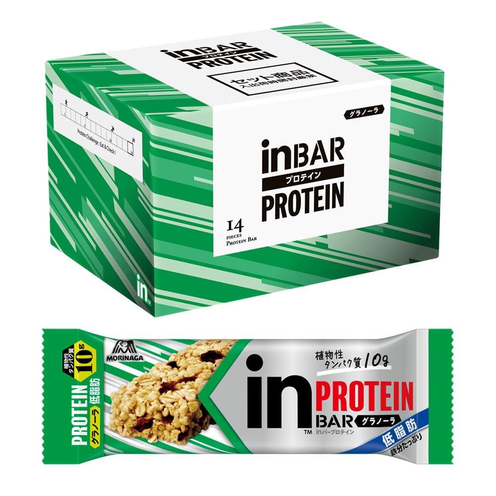 Protein Bar Granola with Fruit Crunchy Texture High Protein 10g Low Fat Vegetable Protein Iron Meiji