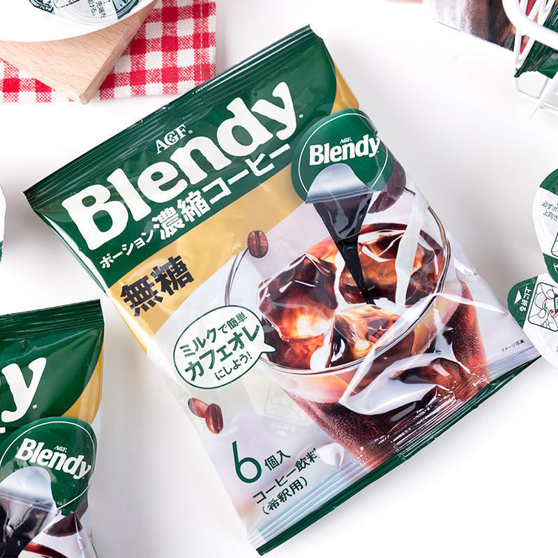 นําเข้า AGF Blendy Brandy Brandy แคปซูลกาแฟดําทันที Concentrate ไม่มีซูโครสน้ําแข็งอเมริกันนักเรียนน