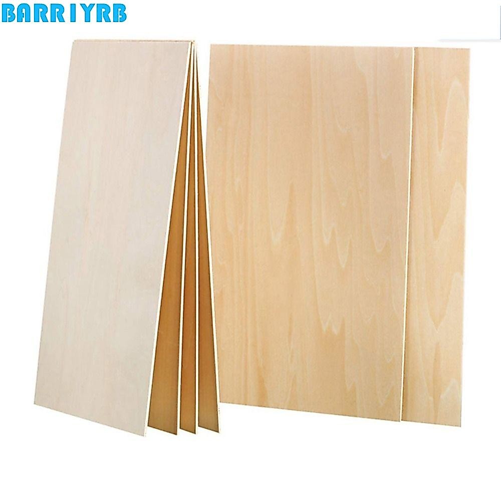 BARR1YRB Basswood ไม้อัดวัสดุอุปกรณ์ DIY บ้านไม้รุ่นทํา DIY สําหรับงานหัตถกรรมชิปของเล่น Balsa แผ่นสี่เหลี่ยมผืนผ้า