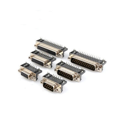 DR9 DR15 DR25 DR37 หลุม/Pin หญิง/ชายมุมขวาเชื่อม d-sub Connector RS232 serial port อะแดปเตอร์ DB9 9/
