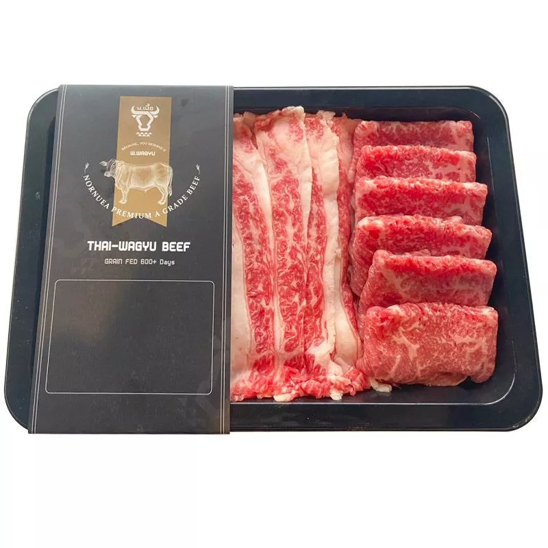 น.เนื้อชุดรวมเนื้อไทยวากิวชาบูปิ้งย่างแช่แข็ง 300ก Nornuea Happy Thaiwagyu Set Thai Wagyu Beef 300g [4912030000997 ]