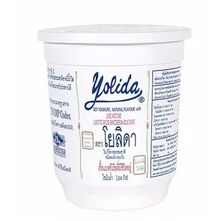 โยลิดาโยเกิร์ตรสธรรมชาติไขมันต่ำ 450กรัม Yolida Yoghurt Low Fat Plain 450g. [หมายเลขบาร์โค้ด 8851262054018 ]