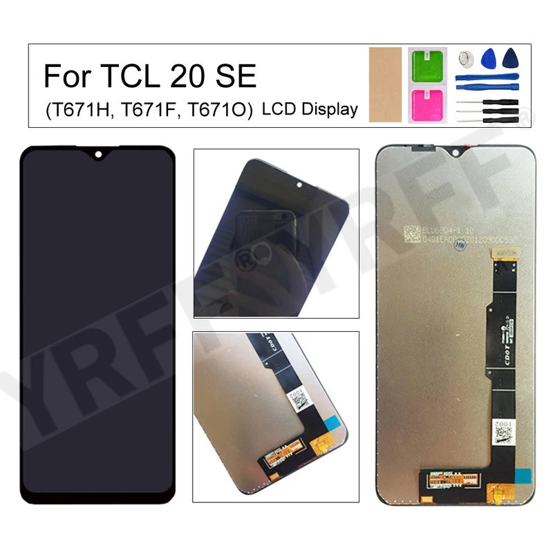 สําหรับ TCL 20 SE จอแสดงผล LCD T671H T671F T671O T671E หน้าจอสัมผัส Digitizer Assembly Replacement