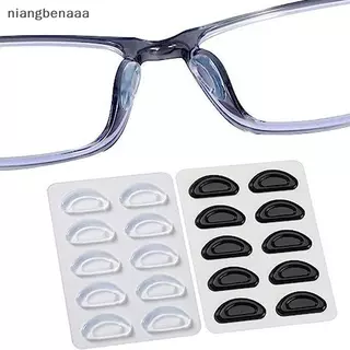 (niangbenaaa) 5 คู่แว่นตา Anti Slip แผ่นจมูกซิลิโคนนุ่มกาวแว่นตาแผ่นรองจมูกสําหรับกรอบพลาสติกแว่นตาแว่นตากันแดด (/สีขาว) ใหม่