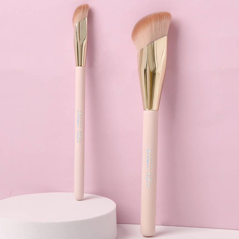 Enzo Foundation Brush Do Not Eat Powder Flat Head แปรงแต่งหน้าไม่มีรอยต่อ Professional Close Head Fo
