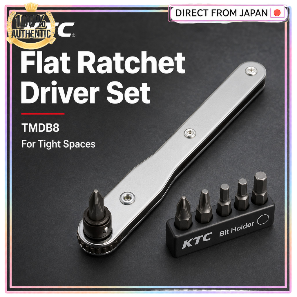 KTC TMDB8 Flat Ratchet Interchangeable Screwdriver Set