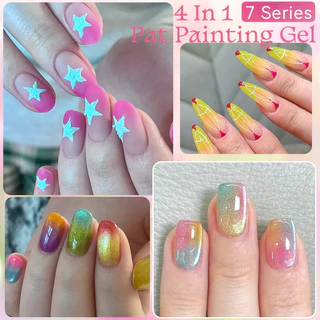 【Local】UR SUGAR Pat สีเล็บเจล 9 สี Ombre เล็บ Gradient GEL Blush Blooming เล็บวาด Stripper ภาพวาดดอกไม้