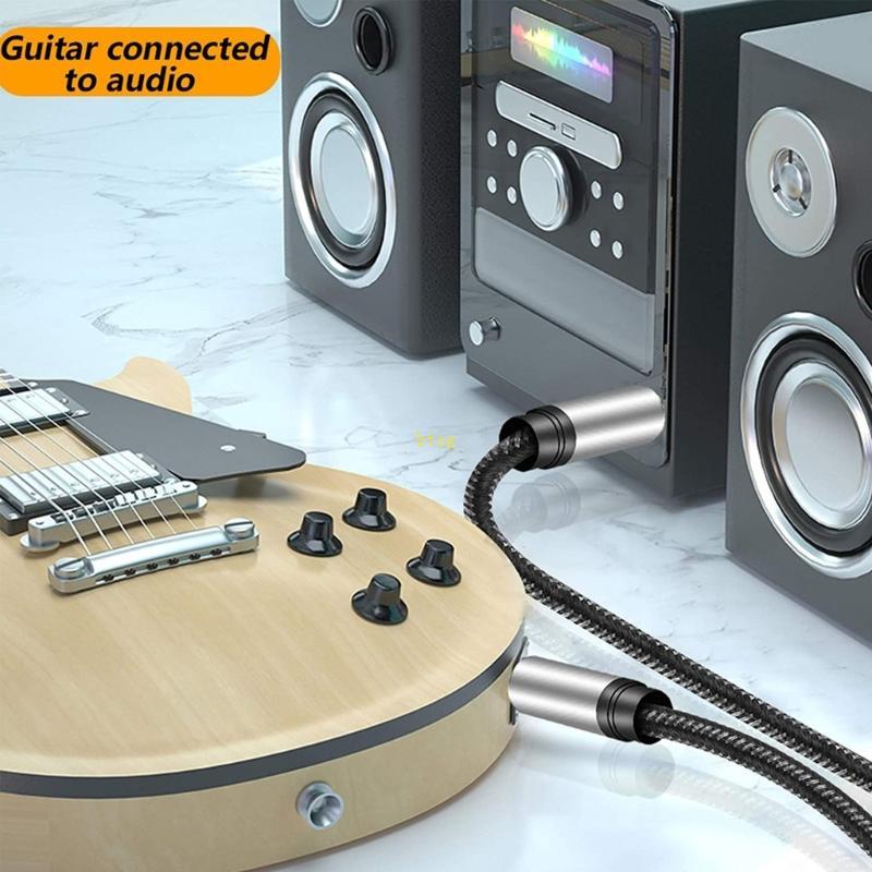 Btsg TS 1 4 In Male to 1 4 In Male Stereo Jack Cable 6 35mm 1 4 TS Interlocking Cable 6 35mm Mono In