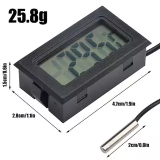 Campd FY-10 Mini LCD Digital Temperature เครื่องวัดอุณหภูมิ Aquarium Car Water Bath Temperature Tester Detector Monitor ฝังอุณหภูมิ Sensor (TH)